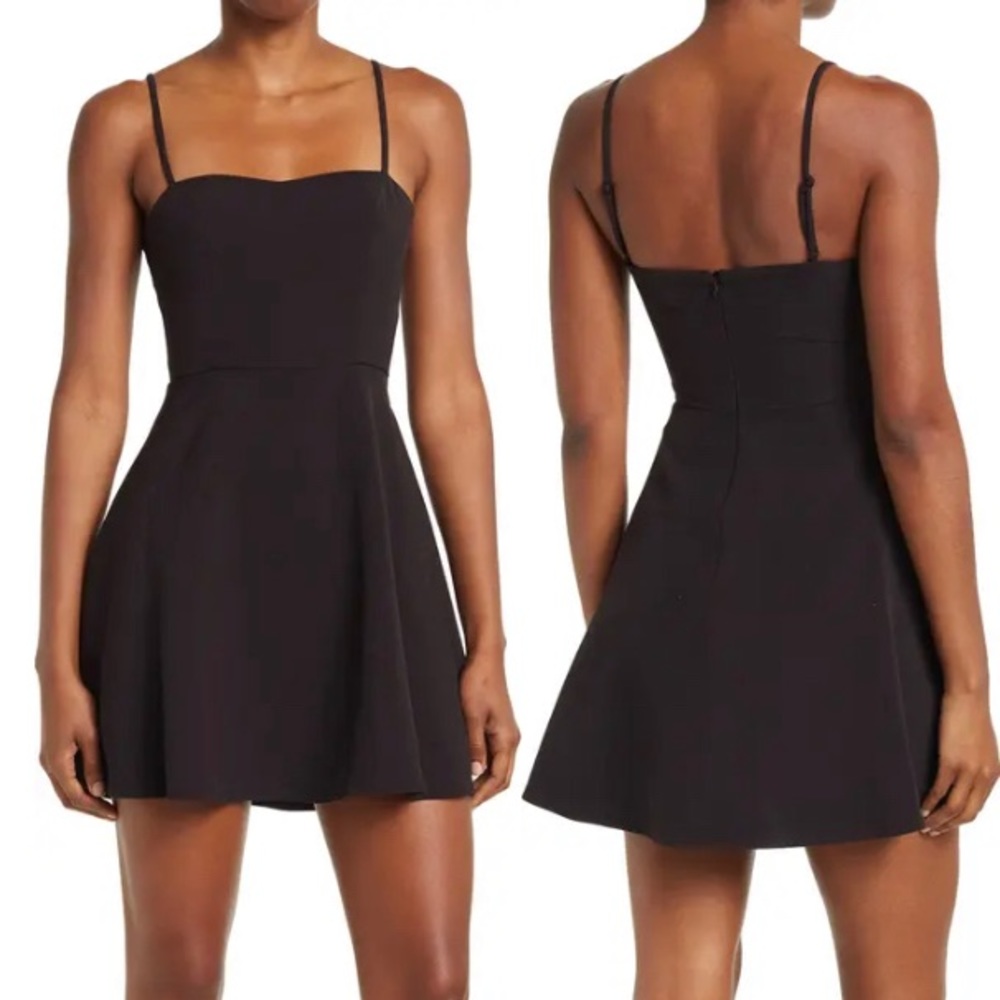 French Connection Whisper Sweetheart Fit & Flare Minidress